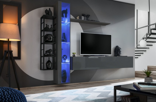 Modern wall unit design style living room TV stand wall display cabinet