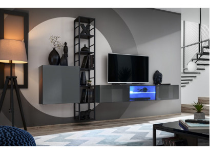 Living room furniture, wooden wall unit, furnishings, TV stand, complete, new furniture