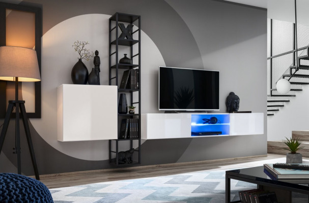 Living room complete set, 3-piece luxury wall unit, wall cabinet, TV stand design