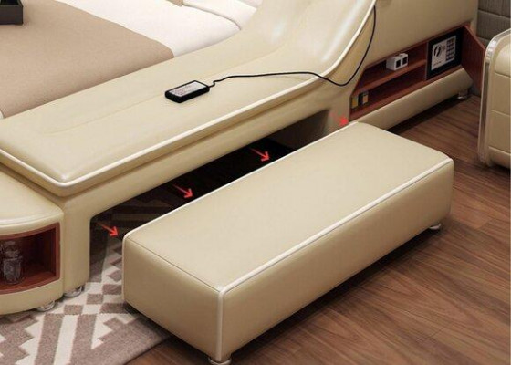 Multifunction Bed Modern Hotel Beds Double Bed USB Sound 180x200