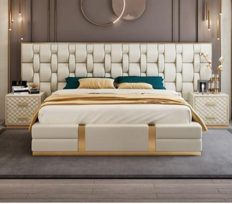 Bed Cushion Design Luxury Double Hotel Beds beige Luxury Hotel New