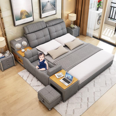 Multifunction Bed Modern Hotel Bed Multifunction Sound 180x200 Bluetooth