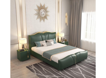Design double bed bedroom furniture 3-piece set complete beds nightstands
