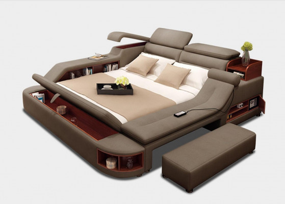Multifunction Bed Double Beds Modern Bed Frame Beds 180x200cm