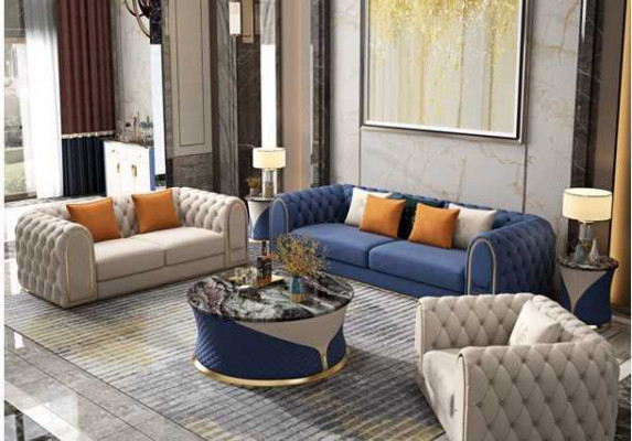 Luxury Living Room Set 3-piece Chesterfield Modern Style Sofa Set 3+2+1 Designer