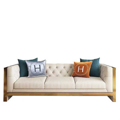 Living room set sofa 3+1 seater luxurious white sofas design leather new