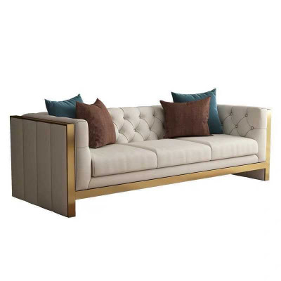 Living room set sofa 3+1 seater luxurious white sofas design leather new