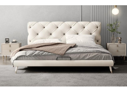 Bed Nightstand 3-piece Bedroom Set Design Modern Luxury Beds Beige