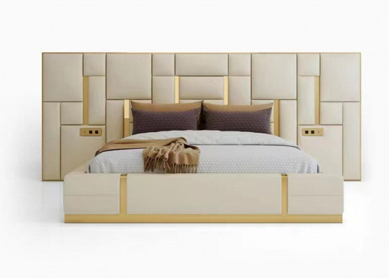Complete bedroom furniture set 3-piece. Design furniture nightstands beds