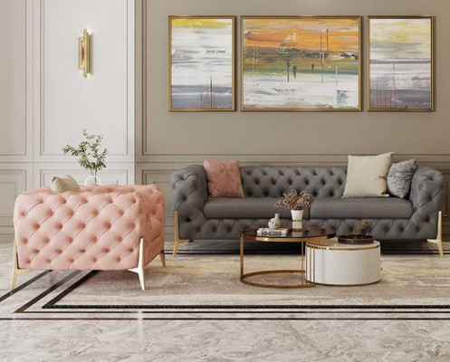 Sofa set 3+1 seater set design sofas upholstery leather relax modern furniture