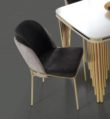 Modern kitchen chair dining room furniture chairs upholstered armchairs gold
