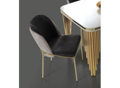 Modern kitchen chair dining room furniture chairs upholstered armchairs gold