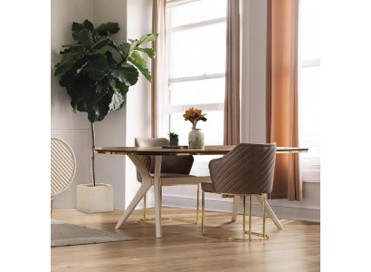 Dining set dining room luxury dining nook dining table table chairs brown set 7-piece