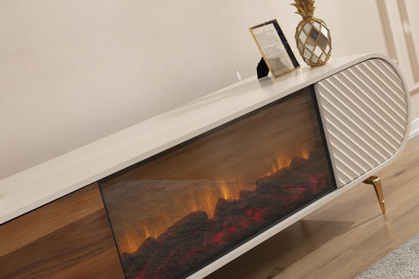 TV stand RTV lowboard shelves sideboard table modern white luxury new