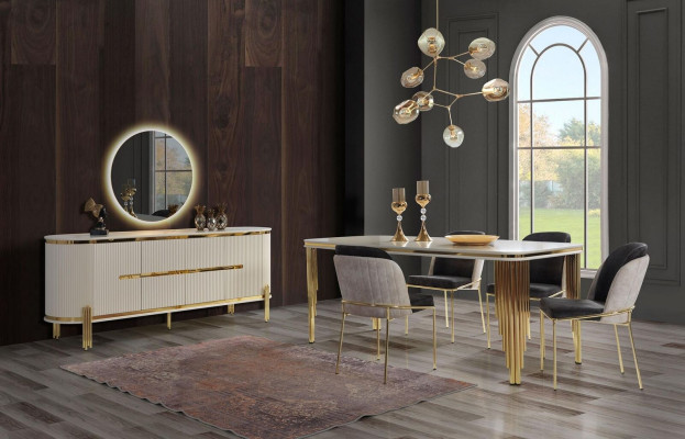 Modern kitchen chair dining room furniture chairs upholstered armchairs gold