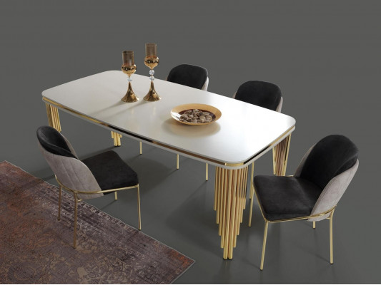 Modern kitchen chair dining room furniture chairs upholstered armchairs gold