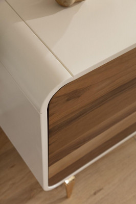 Modern sideboard, wooden cabinet, stainless steel furniture, white luxury furniture