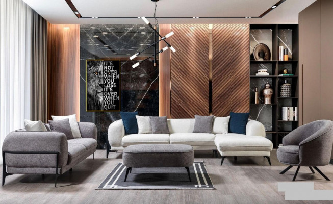 Modern sofa set corner sofa L-shape sofas three-seater armchair fabric furniture