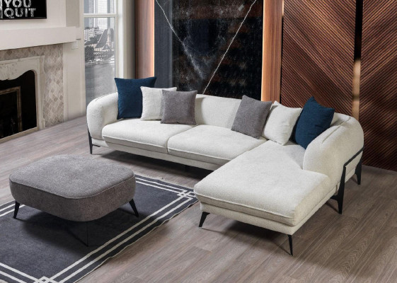 White corner sofa L-shaped couch living room couches sofas modern sofas