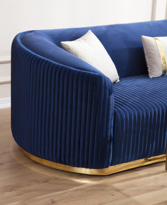 Modern sofa set three-seater armchair stainless steel furniture luxury set design
