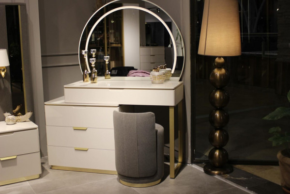 Dressing table set console mirror bedroom furniture design stool 3-piece new