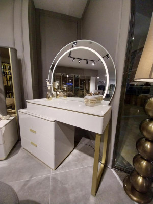 Design makeup table with mirror luxury bedroom furniture 2-piece set new