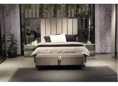 Bed 2x Nightstands Bench Design Bedroom Set 4-piece Luxury Furniture New