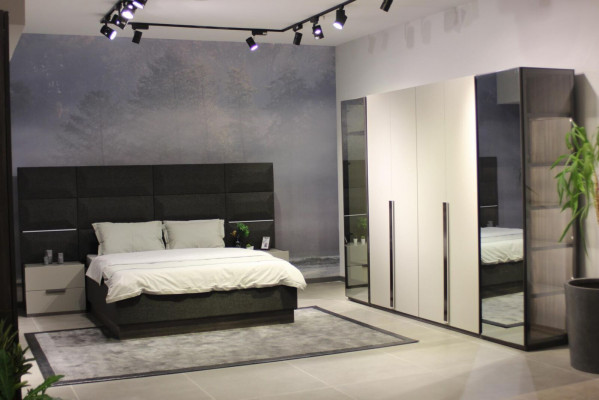 Complete bedroom furniture set bed 2x nightstand vanity mirror 8-piece new