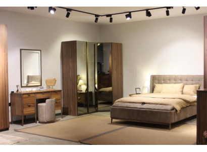 Bedroom set bed + 2x bedside tables dresser wardrobe luxury set new