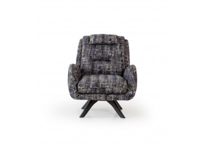 Armchair Modern Gray Living Room Seating Textile Luxury Design Furniture Lounge Club