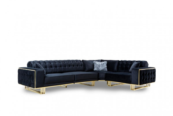 Designer 3-piece living room set corner sofa L-shape + 3 + 1 seater luxury corner couch
