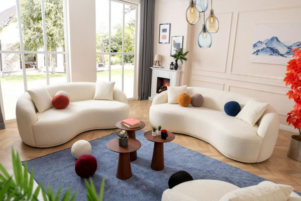 Living room set 3-piece. Designer sofa suite 4+3+1 seats living landscape