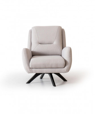 Armchair Modern White Living Room Seating Textile Luxury Design Furniture Lounge Club