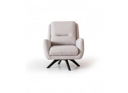 Armchair Modern White Living Room Seating Textile Luxury Design Furniture Lounge Club