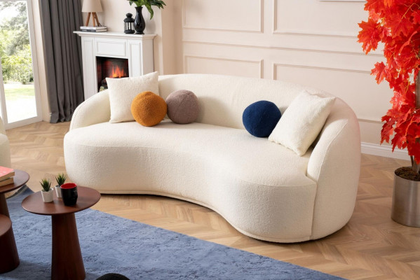 Design couch, semicircular couches, luxury sofa, upholstered furniture, 4-seater XXL big
