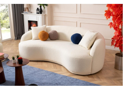 Design couch, semicircular couches, luxury sofa, upholstered furniture, 4-seater XXL big