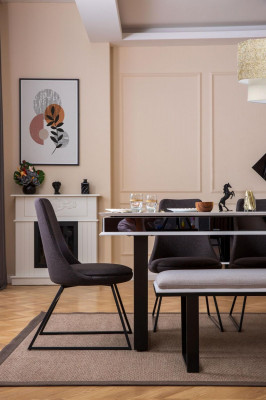 Designer dining room set 10-piece luxury furniture stylish dining group sideboard