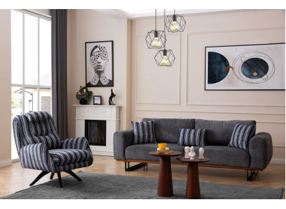 Modern living room set 2-piece luxury sofa set 3+1 seater couches furniture