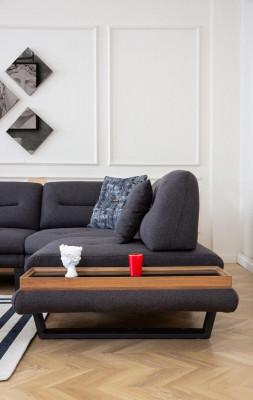 Stylish Living Room Set Modern Sofa Set Corner Suite 3-Piece Sofas