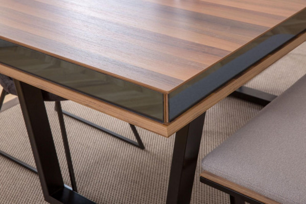 Complete dining set: dining table, 4 chairs, dining group, bench, dining table, 6-piece set.