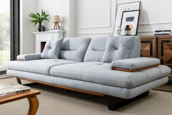 Modern sofa set 3+1 seater living room luxury gray couch set