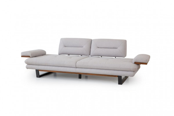 Designer gray sofa, 3-seat, modern style furniture for the living room, 238cm couches.