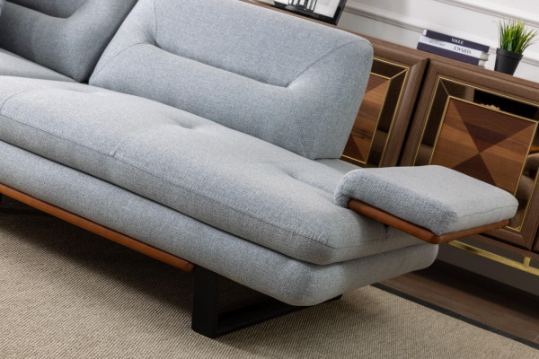Modern sofa set 3+1 seater living room luxury gray couch set