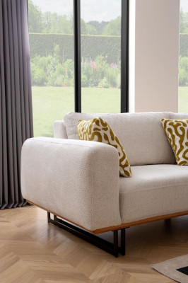 Designer living room set 3-piece. Sofa 4 + 1 seat corner sofa L-shape modern