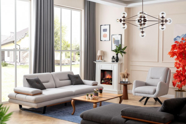 Modern sofa set 3 + 1 seater and L-shaped corner sofa designer furniture new