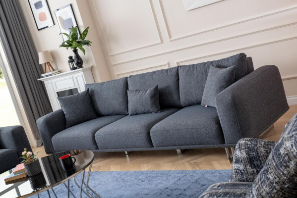 4+1 Seating Sofa Set Luxury Sofa Set Fabric Upholstery Armchair