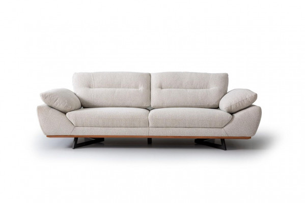 Comfort Designer Sofa 3-Seater Couch Upholstered Sofas Design White in Living Room