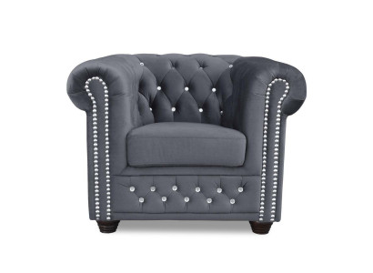 Chesterfield couches, armchair, TV couch, 1-seater sofa, textile fabric upholstery, new.