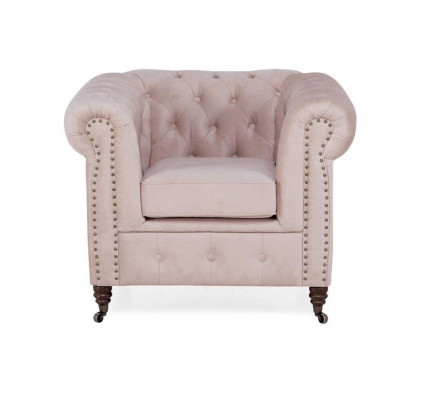 Elegant Design Chesterfield Upholstered Armchair TV Seat Club Lounge Textile