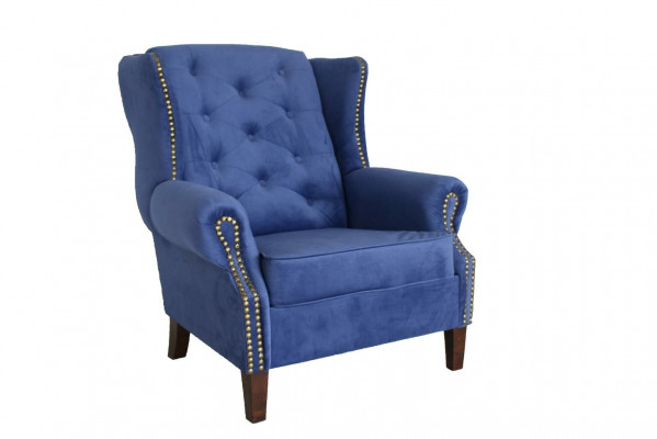 Armchair TV Sofa 1-Seater Couch Designer Textile Sofas Upholstered Wing Chair